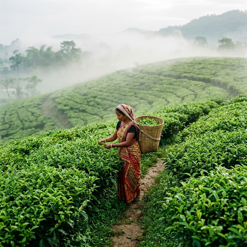 Assam organic tea field visit experience
